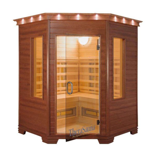 TheraSauna TS6238 4 Person 78 Inch Corner Executive Ceramic Infrared Sauna New Fashion