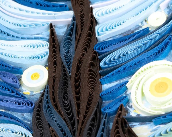 Framed Artist Series - Quilled Starry Night, Van Gogh Supply - Image 4